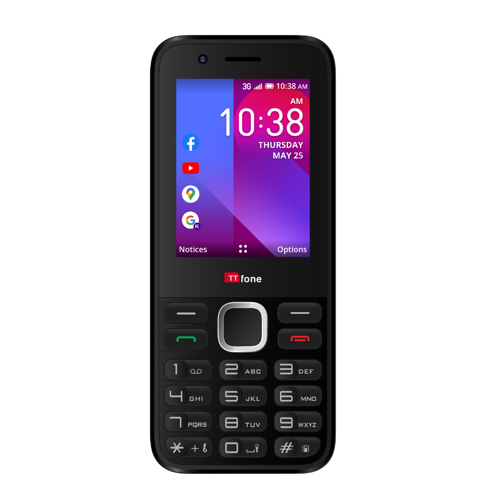 Used - TTfone TT240 with Mains Charger, Giffgaff SIM Card