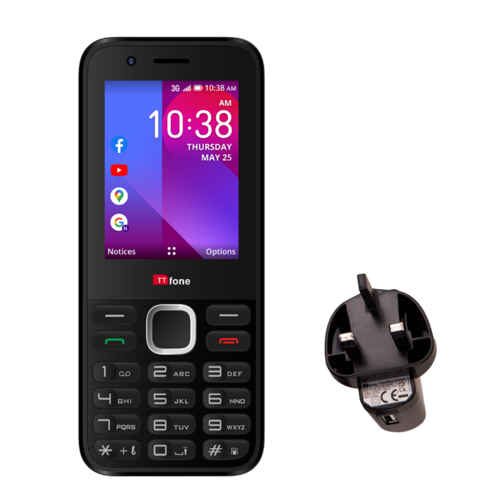 Used - TTfone TT240 with Mains Charger, Giffgaff SIM Card