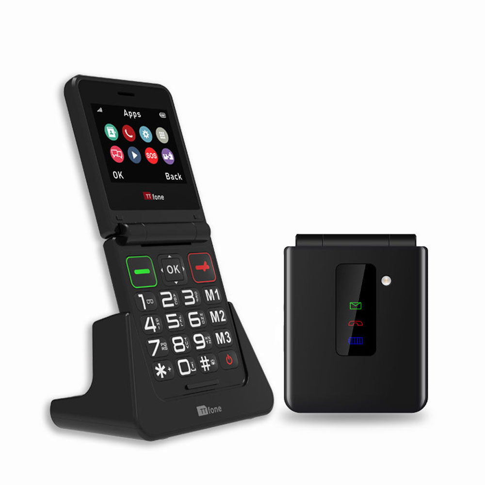 Used - TT660 Flip Mobile with Dock Charger, Giffgaff SIM
