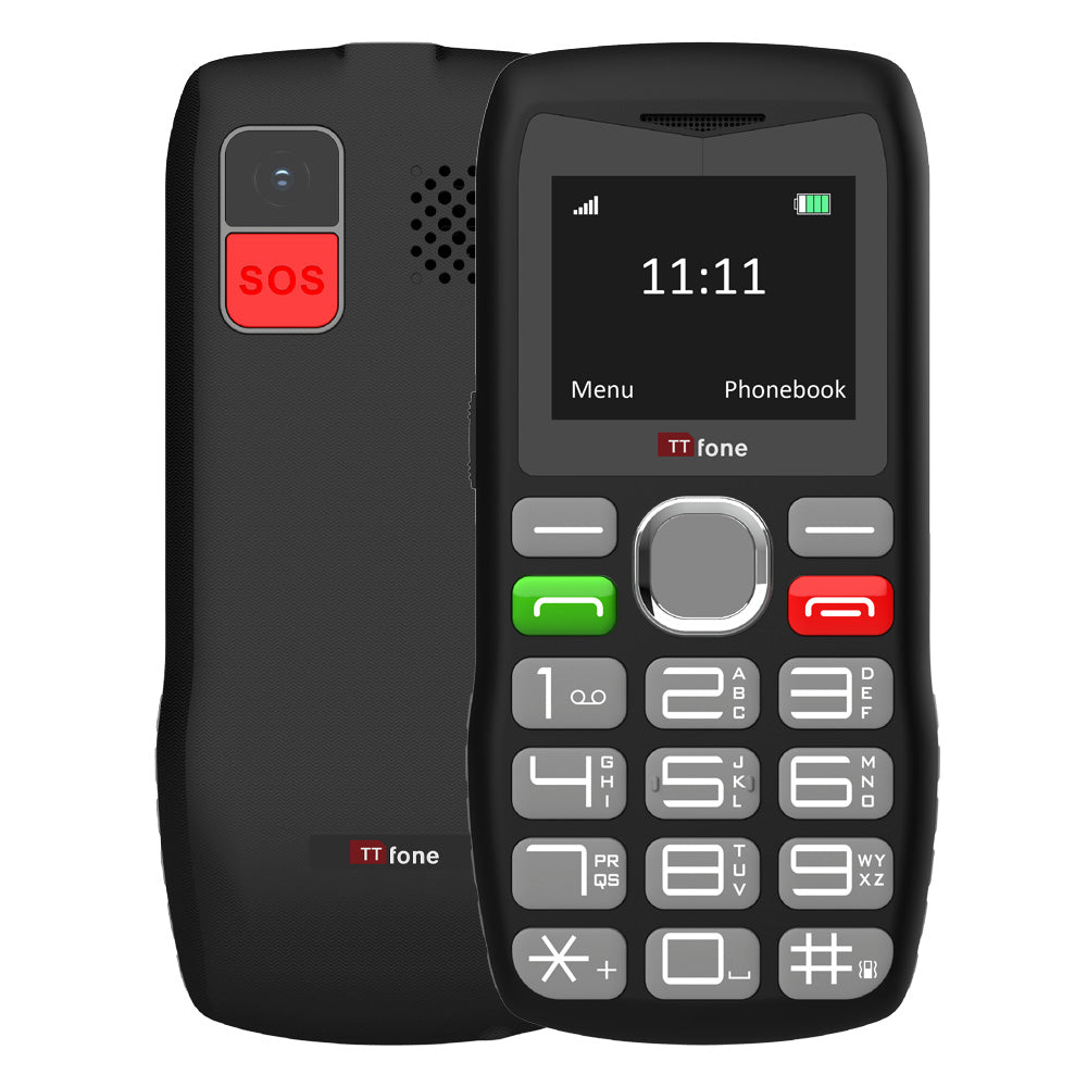 Used - TTfone TT890 4G Mobile Phone with Giffgaff Pay As You Go SIM card and Mains Charger