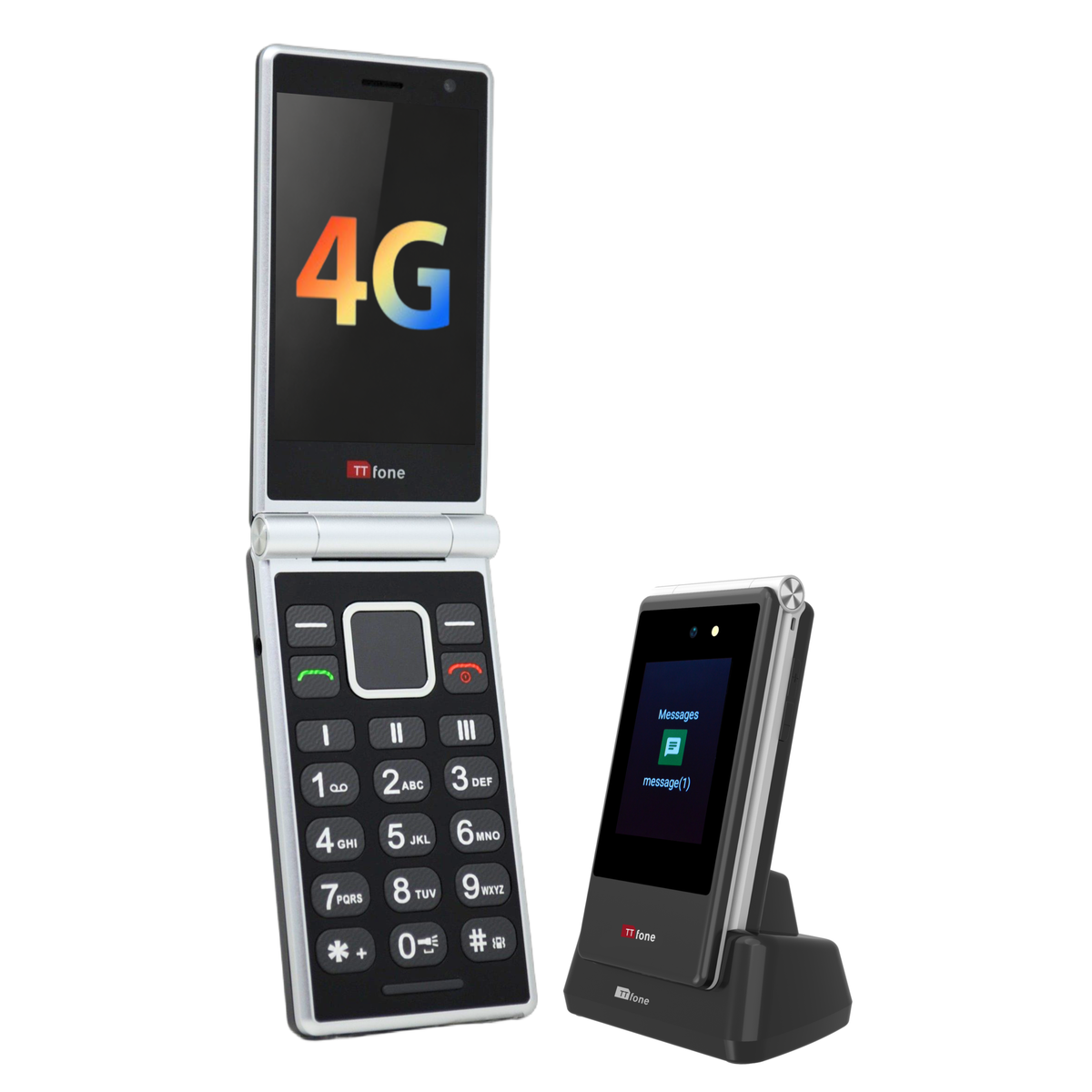 TTfone TT990 Mobile with Large Dual Screen Flip Phone