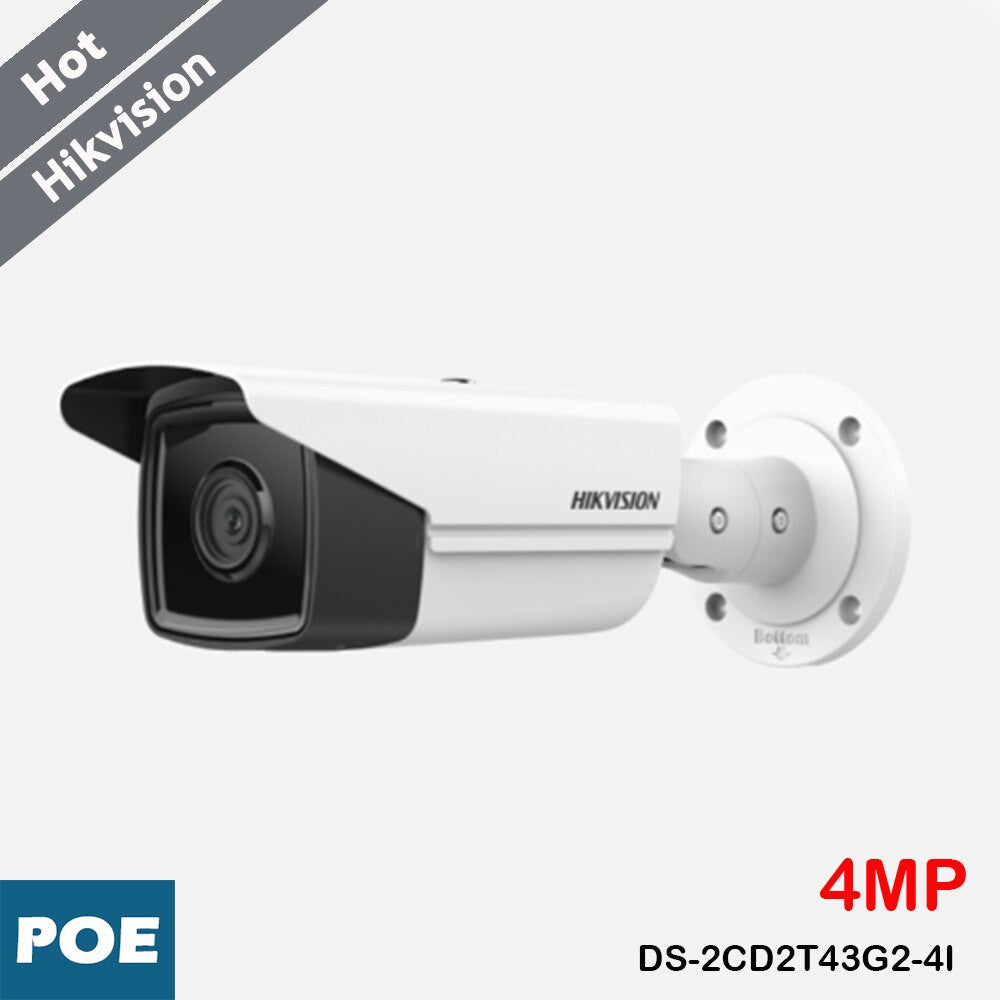 Hikvision 4MP DS-2CD2T43G2-4I Bullet Survillance IP Camera H.265+ IP67 Focus